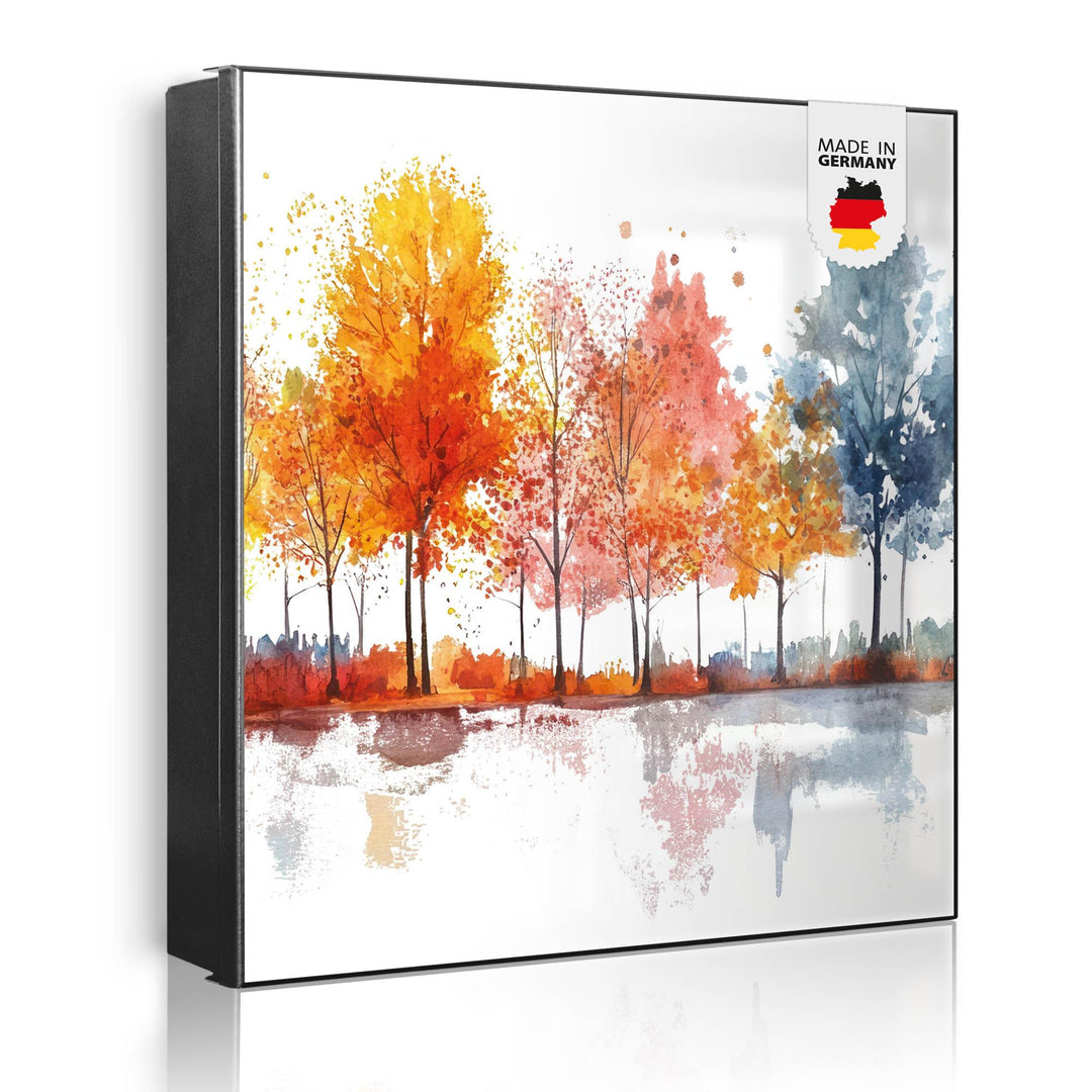 banjado Grosser Schlüsselkasten Metall - Schlüsselbox 30x30cm mit 32 Haken - Schlüsselkasten modern