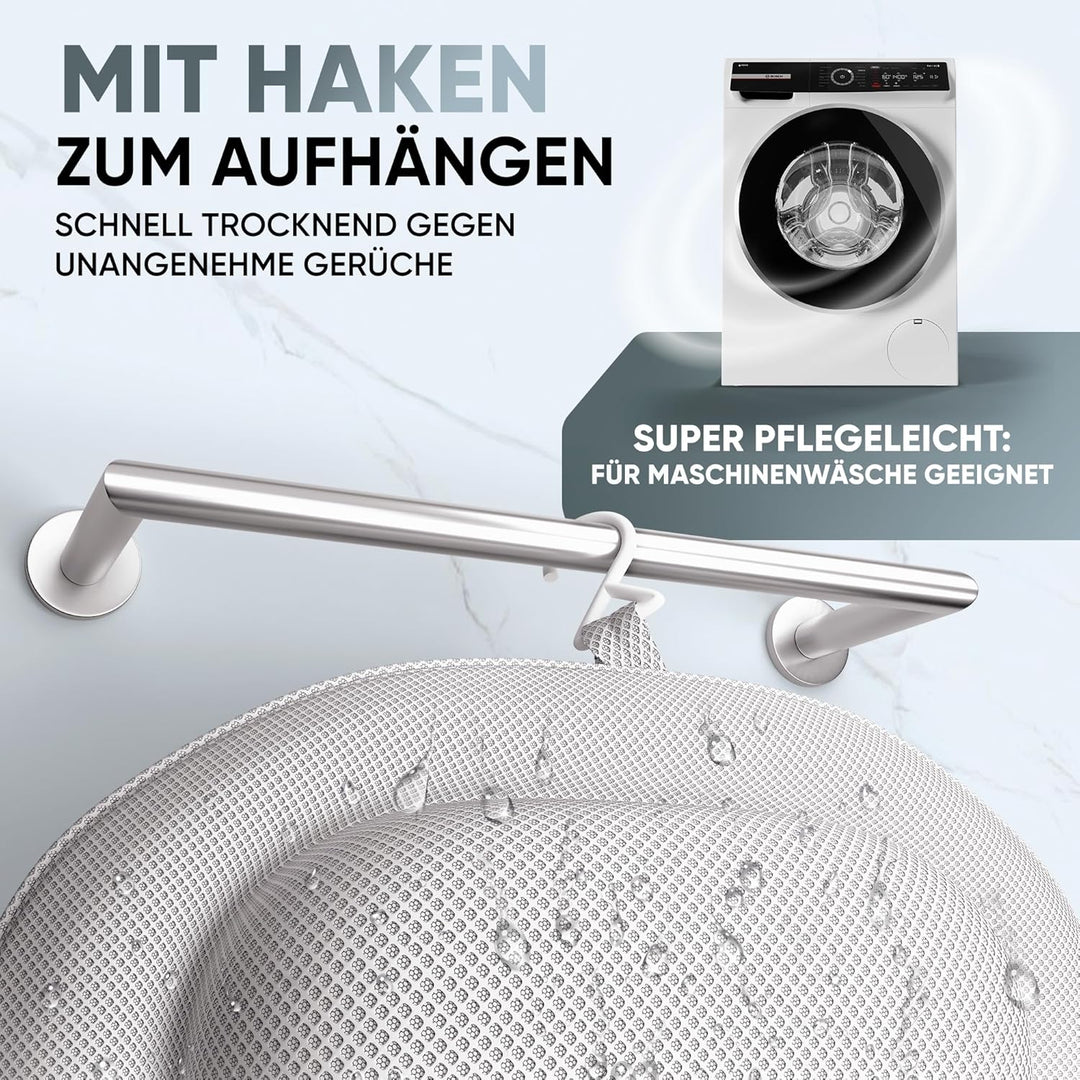 XXL Premium Badewannenkissen Weiss | NEU zusätzliche Polster an Schulter- &amp; Nackenbereich | Badekiss