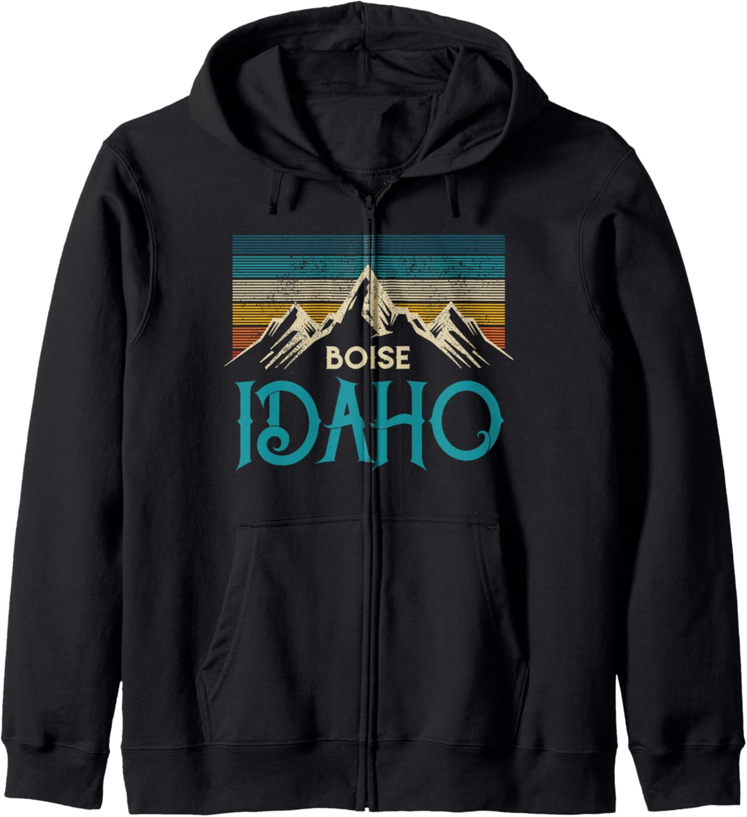Boise Idaho Vintage Berge Souvenir Geschenk Kapuzenjacke
