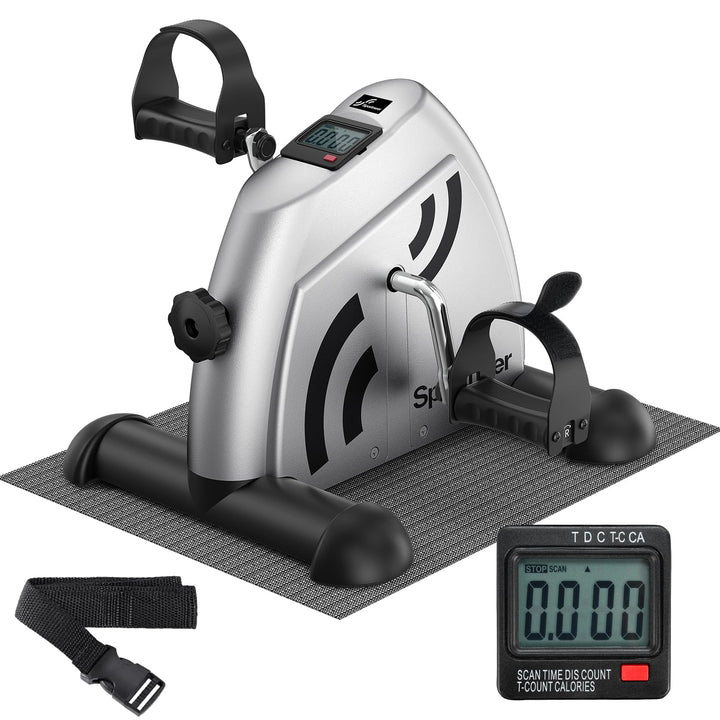 Sportneer Pedaltrainer für Senioren,Mini Heimtrainer mit LCD-Display, Fitnessgeräte für Zuhause – Ti