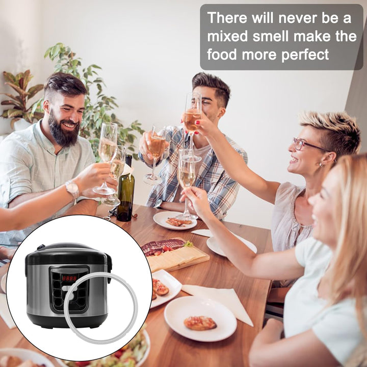 2er-Pack Silikon-Dichtungsringe, kompatibel für Instant Pot 6-Quart-Schnellkochtöpfe, Ersatz-Silikon