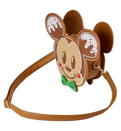 Loungefly Mickey & Minnie Gingerbread Cookie Crossbody Geldbörse | Disney, Braun, Standard, Figurale