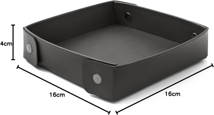 Eglooh - Perseo - Taschenleerer Leder Anthrazit Grau - Schreibtisch-Organizer mit modernem Design -