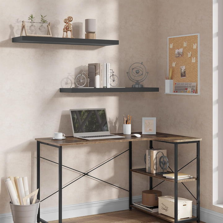 WOLTU 2X Wandregal Wandboard Bücherregal Regale für Deko Wandablagen aus MDF Holz, 2er Set Hängerega