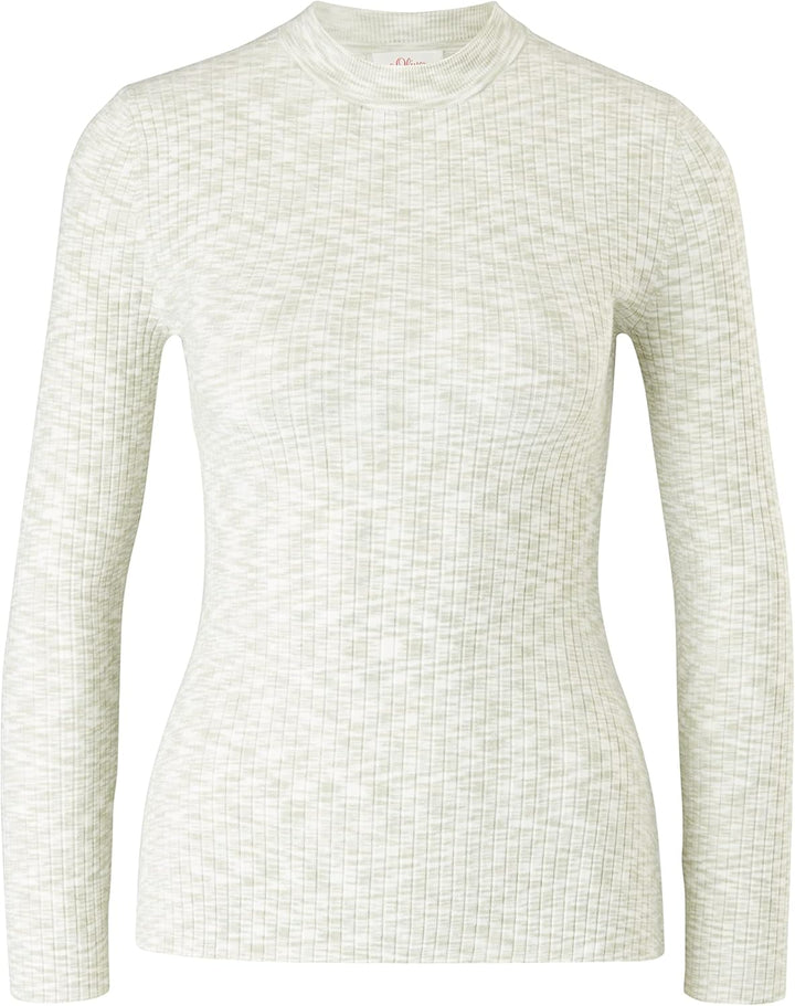 s.Oliver Damen Sweater 34 Sage Melange, 34 Sage Melange