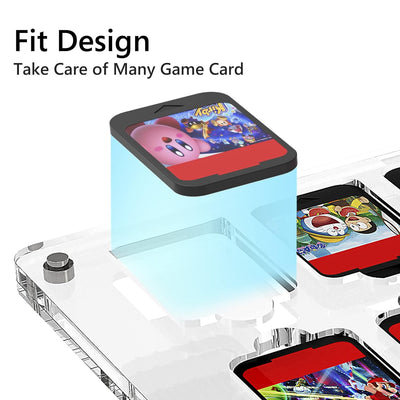 Geekria Game Card Case Kompatibel mit Nintendo Switch 27 Cartridge Slots Holder Protective Shockproo