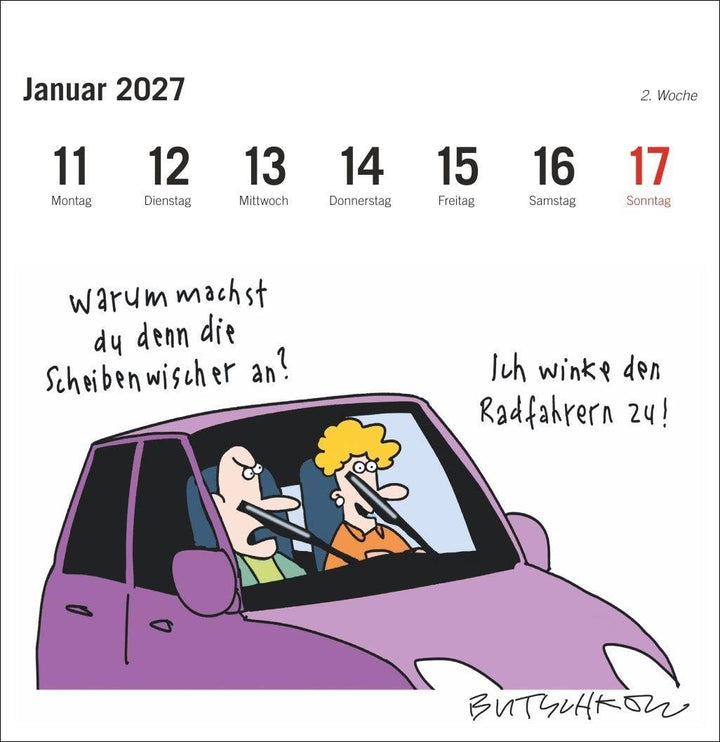 Peter Butschkow: Fahrrad unser Premium-Postkartenkalender 2027: Kleiner Kalender zum Aufstellen mit
