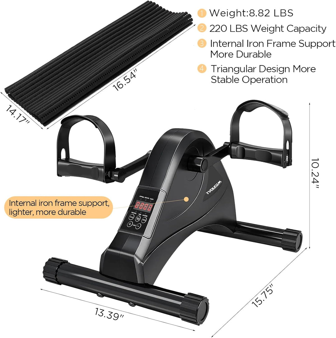 Pedaltrainer, Beintrainer für Zuhause, Leisem Motor, 6 Geschwindigkeitsstufen, Heimtrainer Senioren
