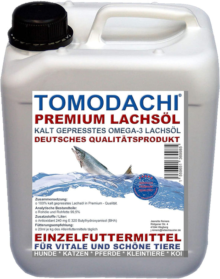 Lachsöl Koi und Teichfische kaltgepresst Omega 3 Öl Koi Futterzusatz deutsche Spitzenqualität Energi