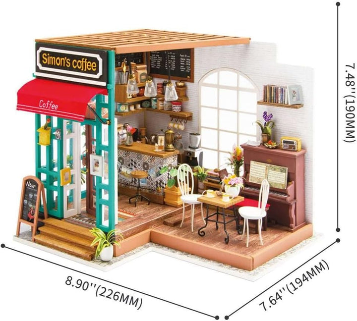 Robotime Miniatuur Huisje Simons Koffie DG109