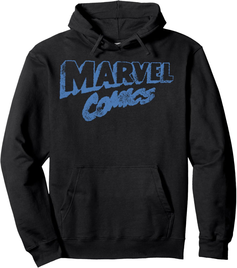 Marvel Comic Retro Blue Logo Pullover Hoodie
