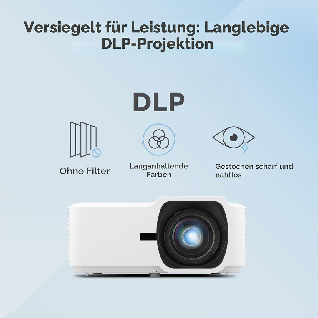 ViewSonic T400HD Laser Beamer, 4000 ANSI Lumen, Full HD 1080p, HDR/HLG und 4K Input Support, Kontras