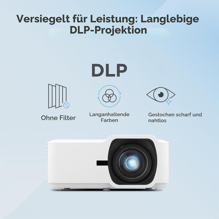 ViewSonic T400HD Laser Beamer, 4000 ANSI Lumen, Full HD 1080p, HDR/HLG und 4K Input Support, Kontras