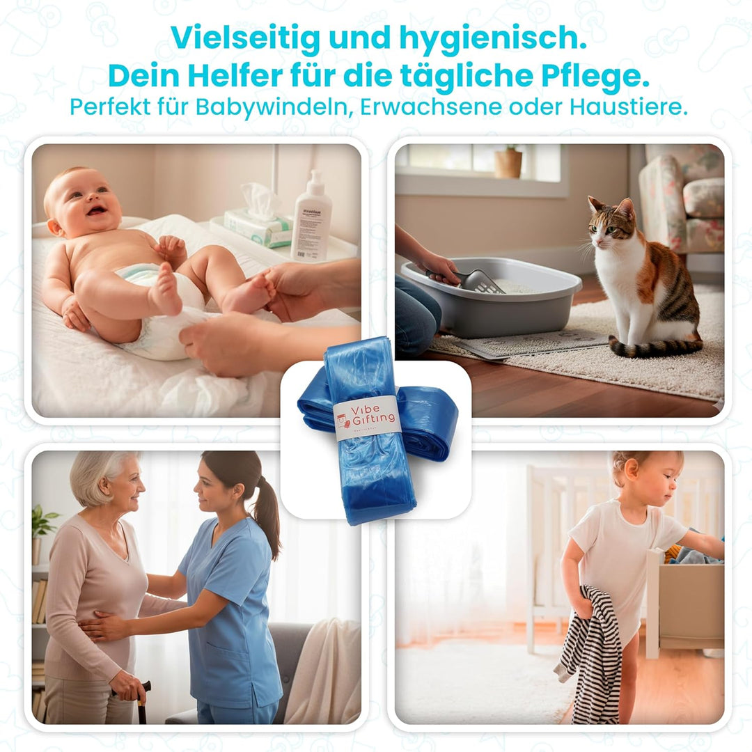VibeGifting® XXL-Familienpackung – 9 windeleimer nachfüllfolie à 10 m, kompatibel mit Tommee Tippee