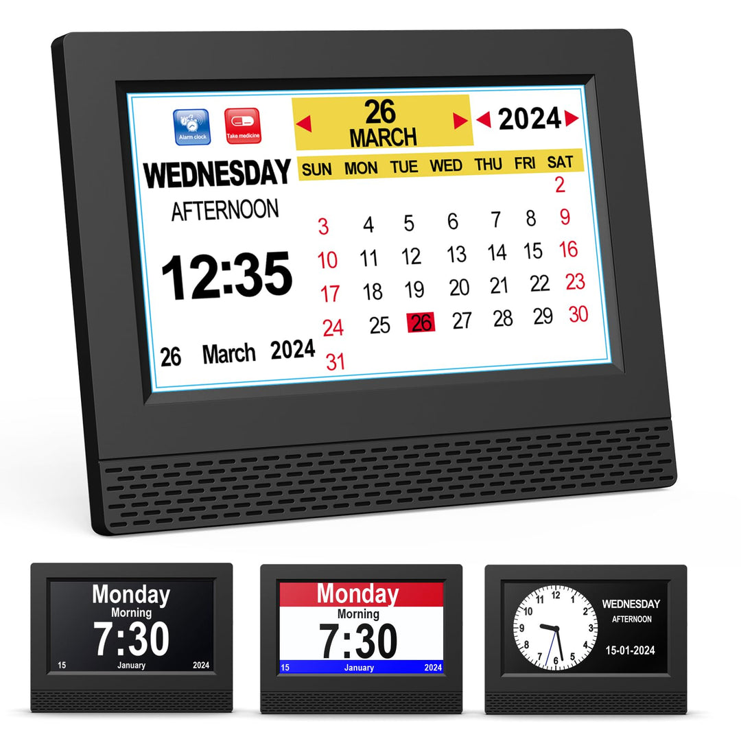 SENXINGYAN Digital Kalender Wecker, 7&