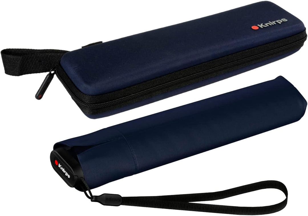 Knirps Taschenschirm US.050 Ultra Light Slim Manual im Etui - Navy Navy mit Etui, Navy mit Etui