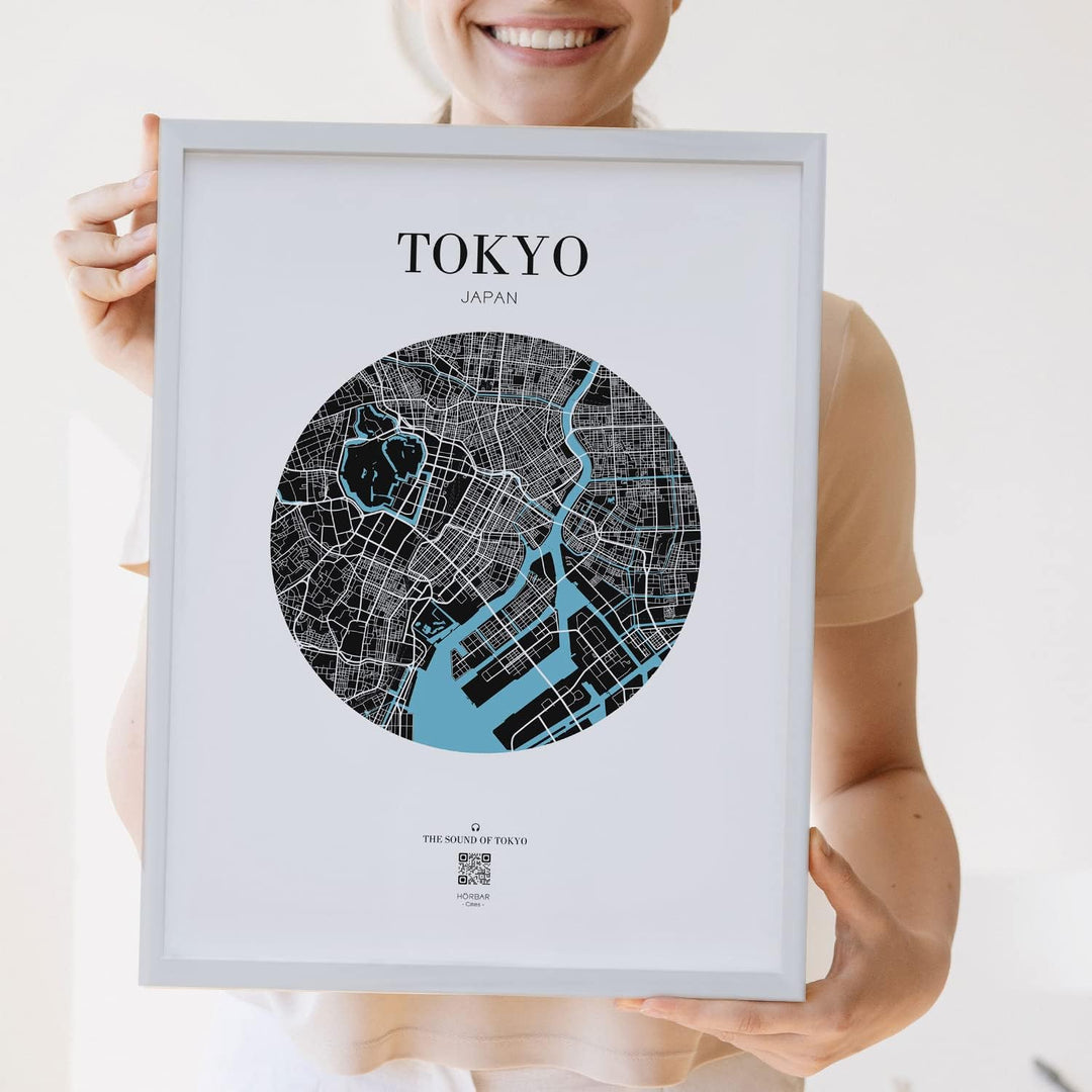 VALINA HÖRBAR RELAX | Hörbild | 3er-Set | New York + Paris + Tokyo | Poster Poster / Papier 30cm x 4