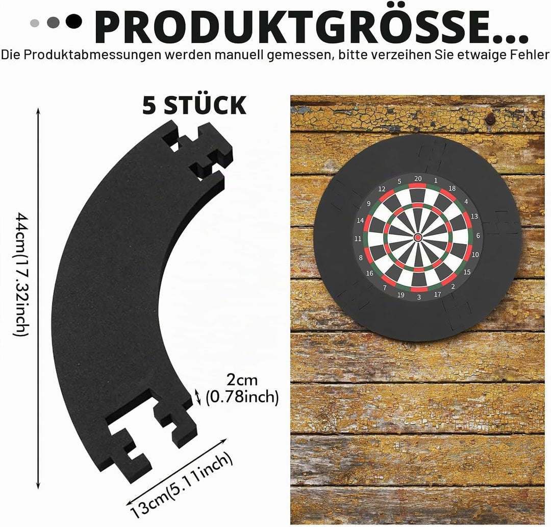 Dartscheibe Surround für Dart Schutz, 72 cm Durchmesser, für 45 cm Dartscheibe, Wandschutz Dartboard