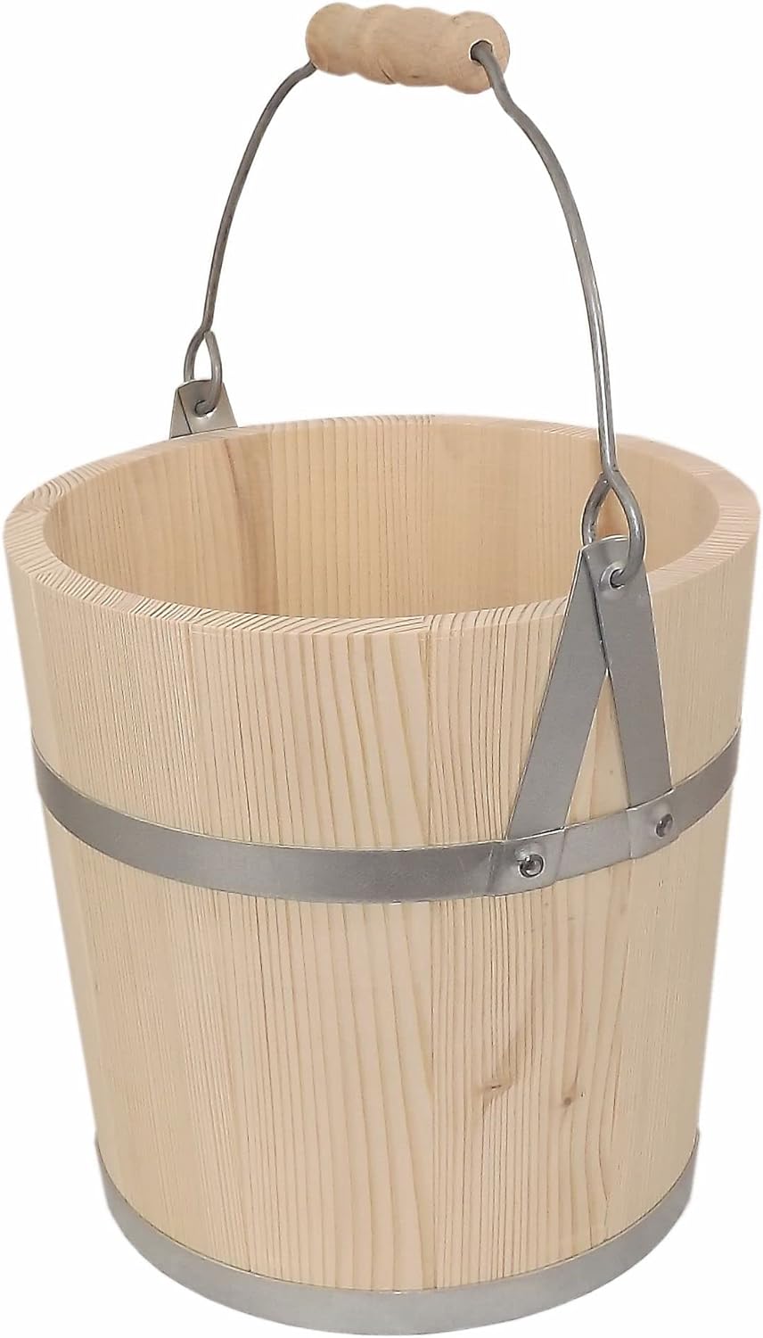 Holzeimer mit Metallgriff 12 Liter