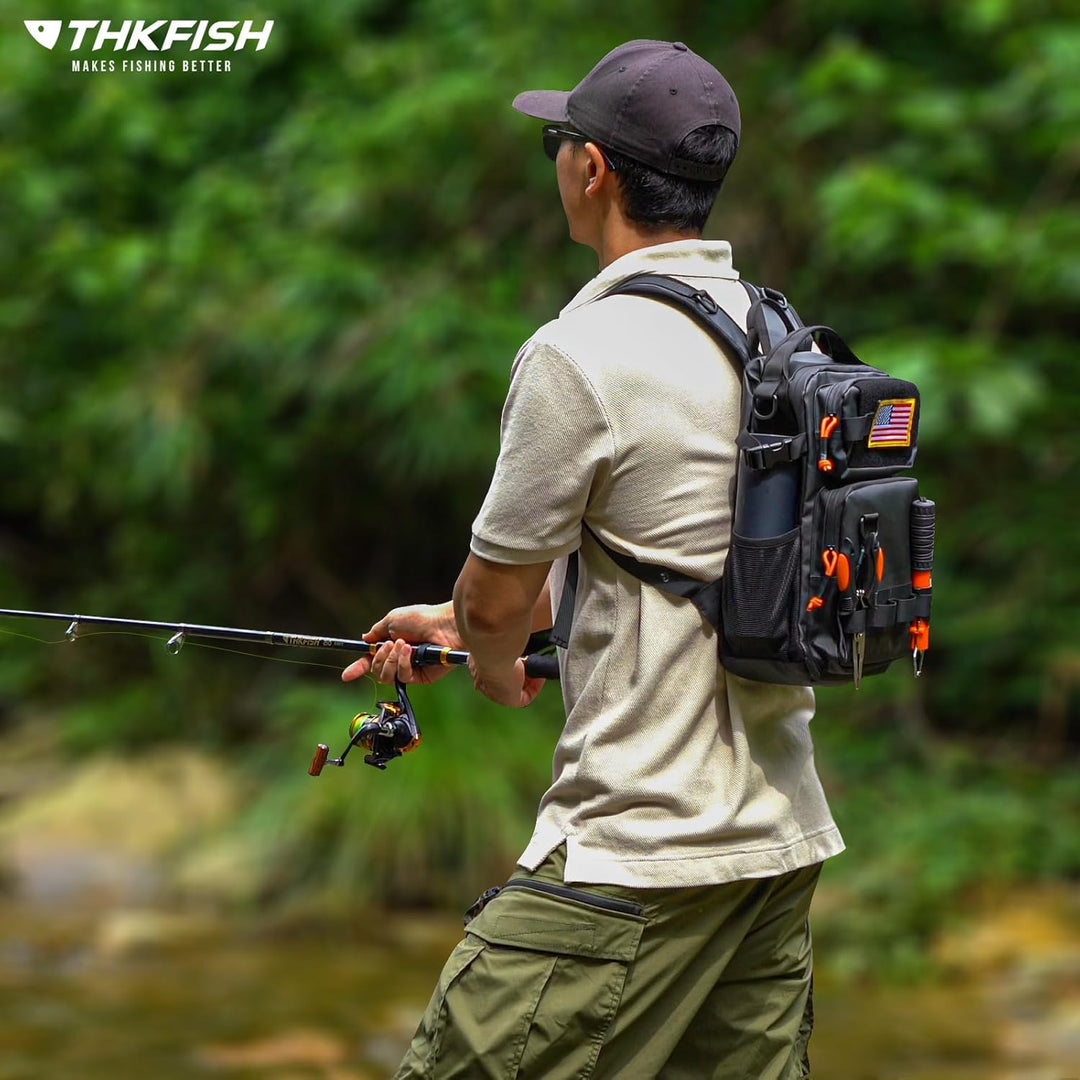 THKFISH Angelrute und Rolle Combo mit Rucksack, Teleskop-Angelrute Spinnrolle Kit mit Angelködern, Z