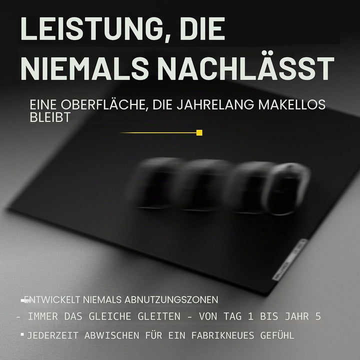 Wallhack CR-005 Glas-Mauspad 44×51cm, Gaming Mauspad mit Kontroll Oberfläche, Ultra-glattes Glaspad