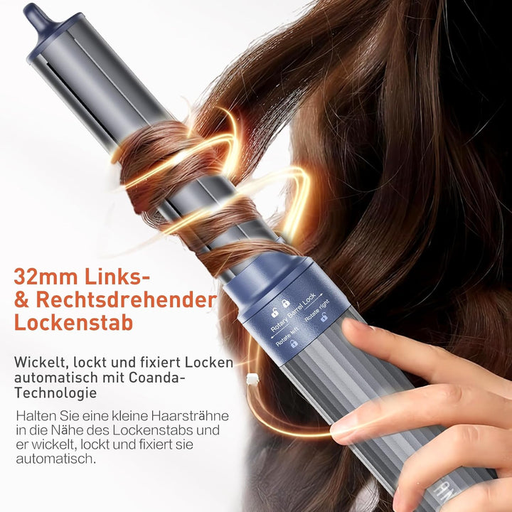 TANSHINE 5 in 1 Hairstyler Auto Air Styler Set,110,000 RPM High Speed Ionic Haartrockner Haarstyler