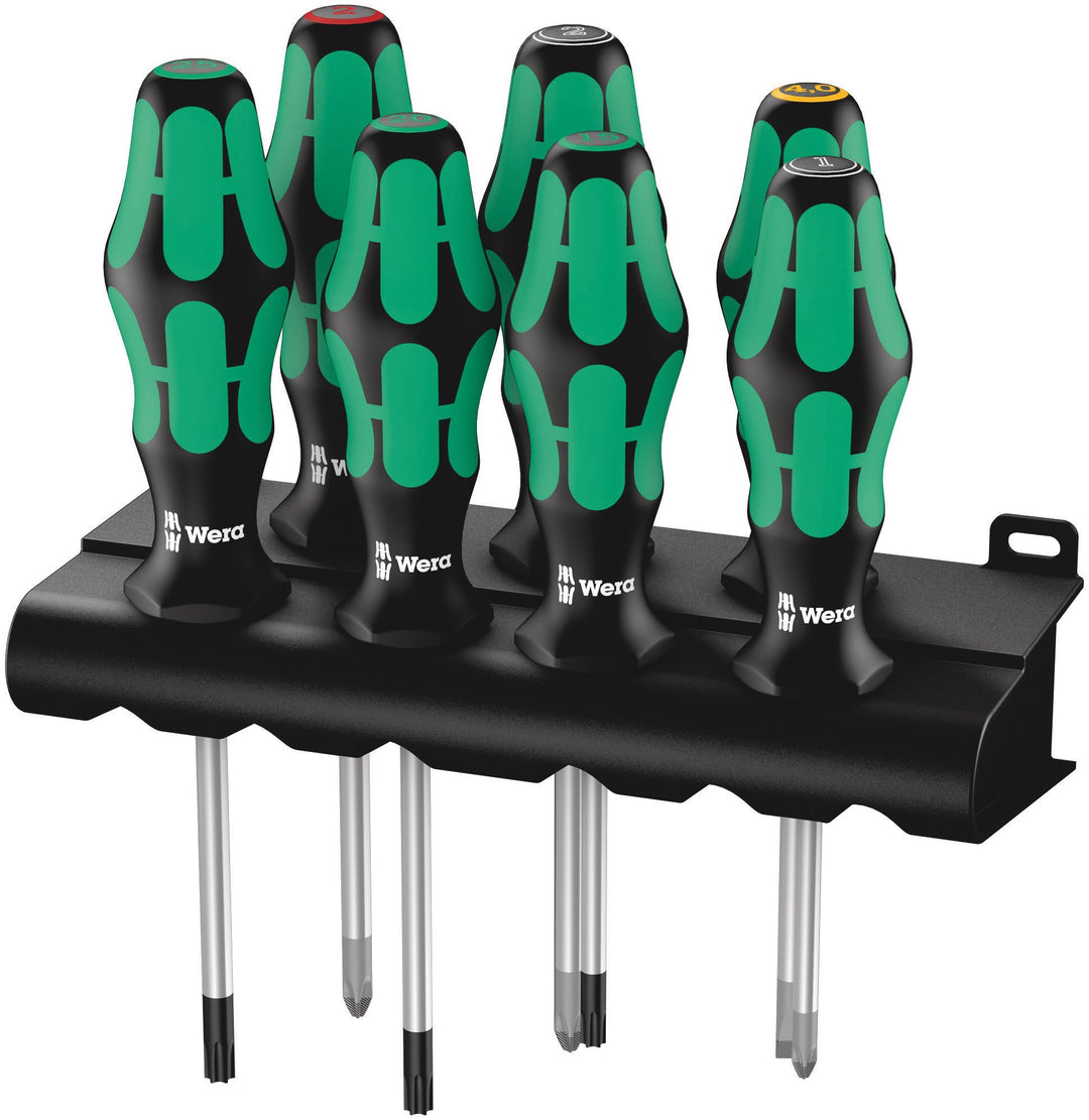 Wera 335/350/367/7 Rack Schraubendrehersatz Kraftform Plus Lasertip + Rack, 7-teilig, 05320540001
