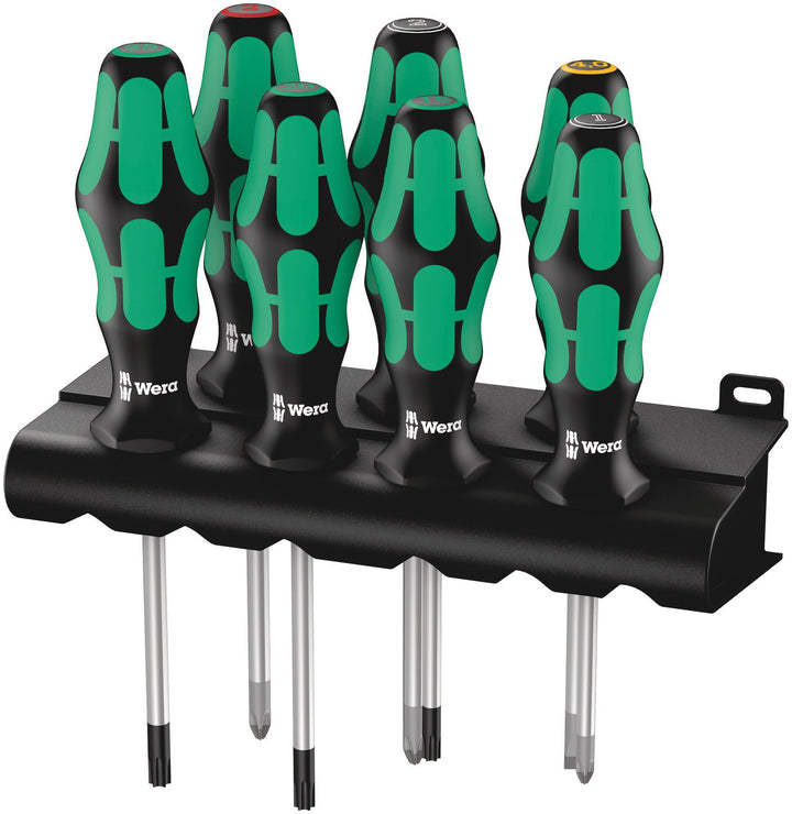 Wera 335/350/367/7 Rack Schraubendrehersatz Kraftform Plus Lasertip + Rack, 7-teilig, 05320540001