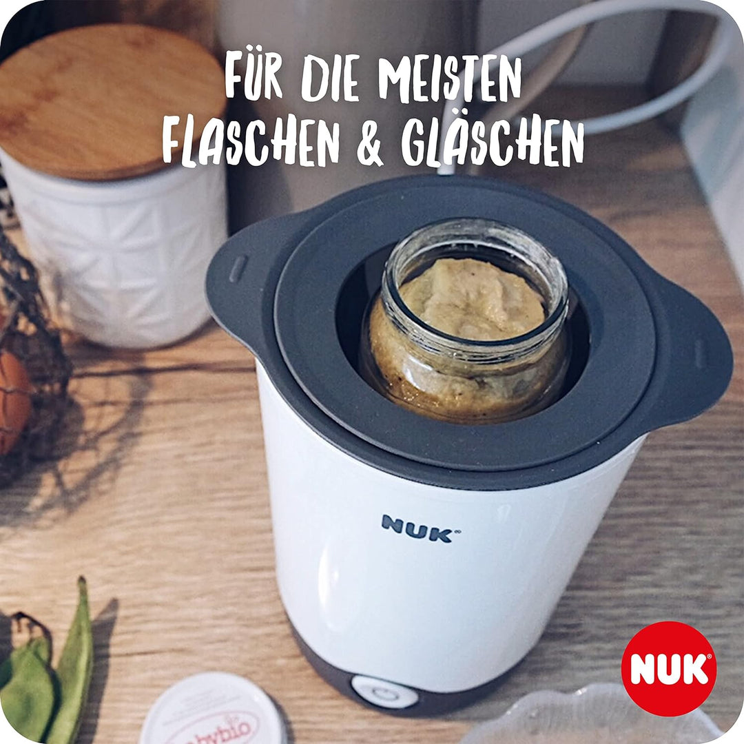 NUK Thermo Express Babyflaschenwärmer | schonendes Erwärmen von flüssiger und breiförmiger Nahrung i
