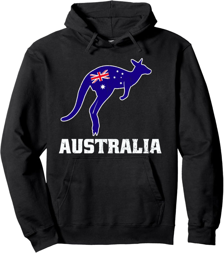 Australisches Känguru Australien Flagge Aussie Souvenir Pullover Hoodie