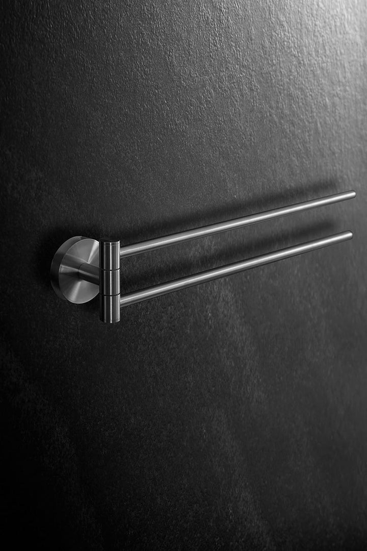 Ambrosya - Handtuchhalter zum Bohren - Badetuchhalter Handtuchstange Handtuch Haken Halter Wand Bad