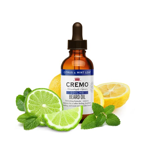 CREMO - Beruhigendes Bartöl Für Männer | Natürliche Öle | Zitrus &amp; Minze Duft | 30ml Citrus &amp; Mint,