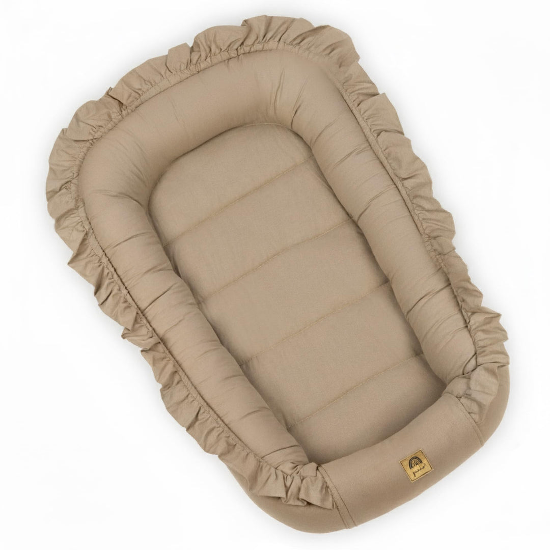 PIMKO Babynest mit rüschen Babynestchen für Baby Kuschelnest Babykokon für Neugeborene Baumwolle Nes