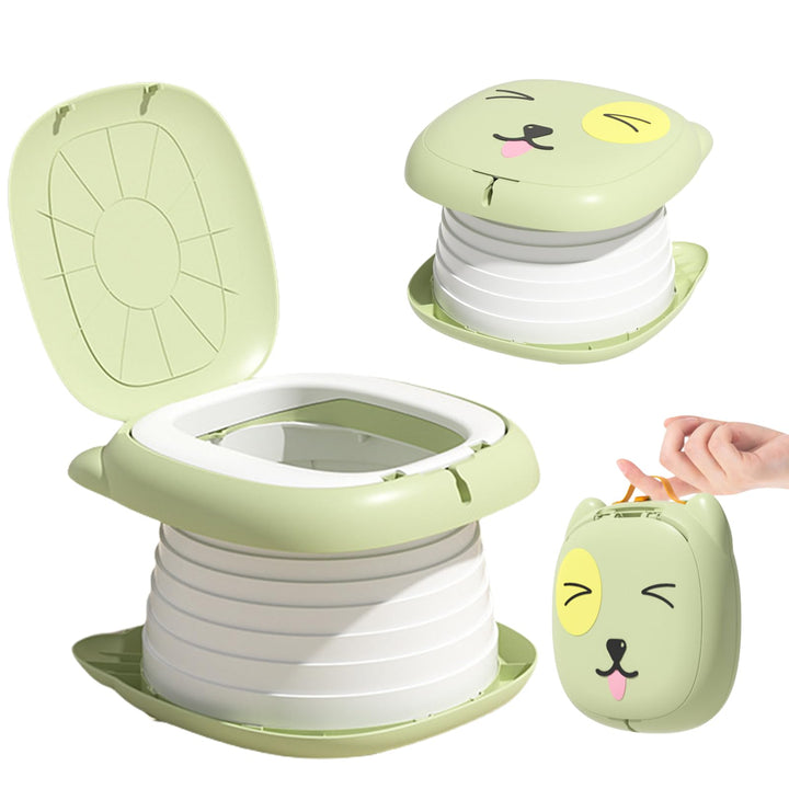 Faltbarer Toilettensitz für Kinder, Tragbares Reise-Klapptöpfchen, Falttoilette, Reisetoilette, Trav