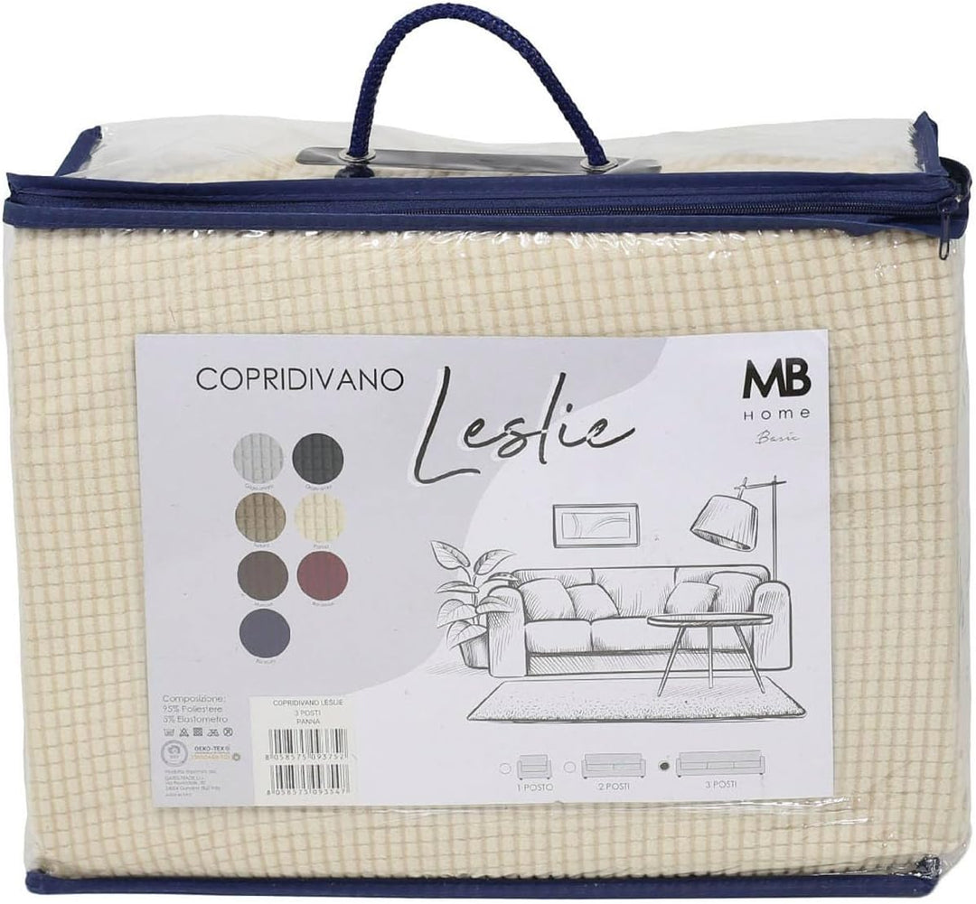 Sogni e capricci Leslie elastische Couchüberzüge, Creme, 3 Plätze 3 Plätze Creme, 3 Plätze Creme