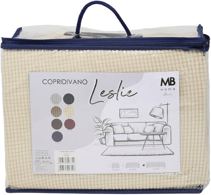 Sogni e capricci Leslie elastische Couchüberzüge, Creme, 3 Plätze 3 Plätze Creme, 3 Plätze Creme