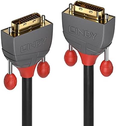 LINDY 36221 1m DVI-D Dual Link Kabel, Anthra Line Grau 1 m, Grau 1 m