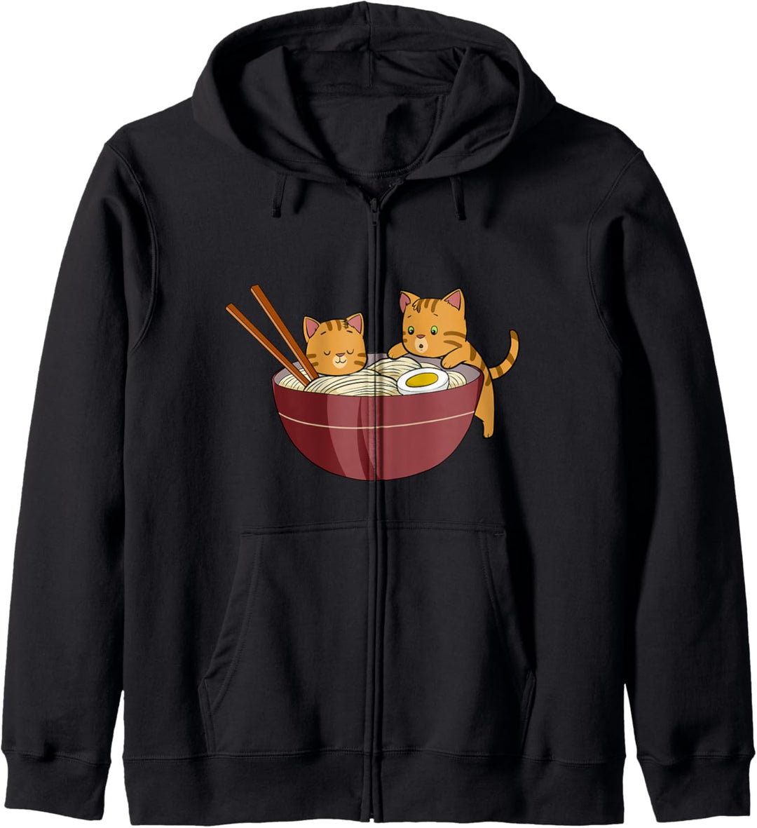 Kawaii-Katze Ramen und Katzen Anime Kätzchen Japanisch Kapuzenjacke