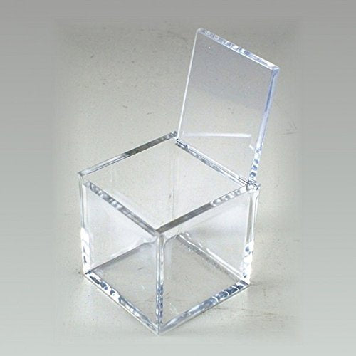 50 BOX CUBE 5x5x5 CM PLEXIGLAS TRANSPARENT für Konfetti