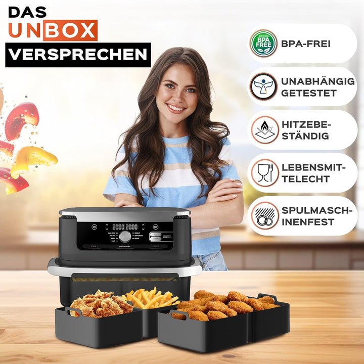 UNBOX Höheres Ninja Heissluftfritteuse Zubehör für Ninja Foodi Flexdrawer 10,4 L, COSORI Heissluftfr
