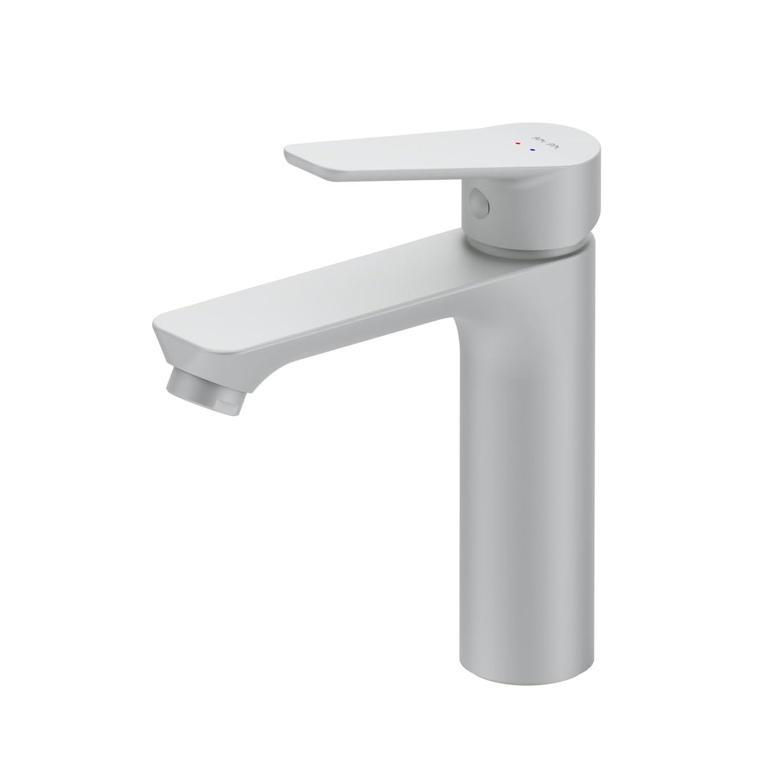AM.PM Hit Bad Armatur Waschtischarmatur S-Grösse Wasserhahn, Weiss FTA02133 Ohne Ablaufgarnitur Weis
