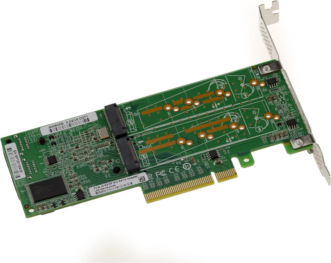 KALEA-INFORMATIQUE PCIe 2.0-Karte 4X SSD M2 Typ SATA und 4X HDD SATA 3.0 6G mit LSI SAS 2008 Chipset