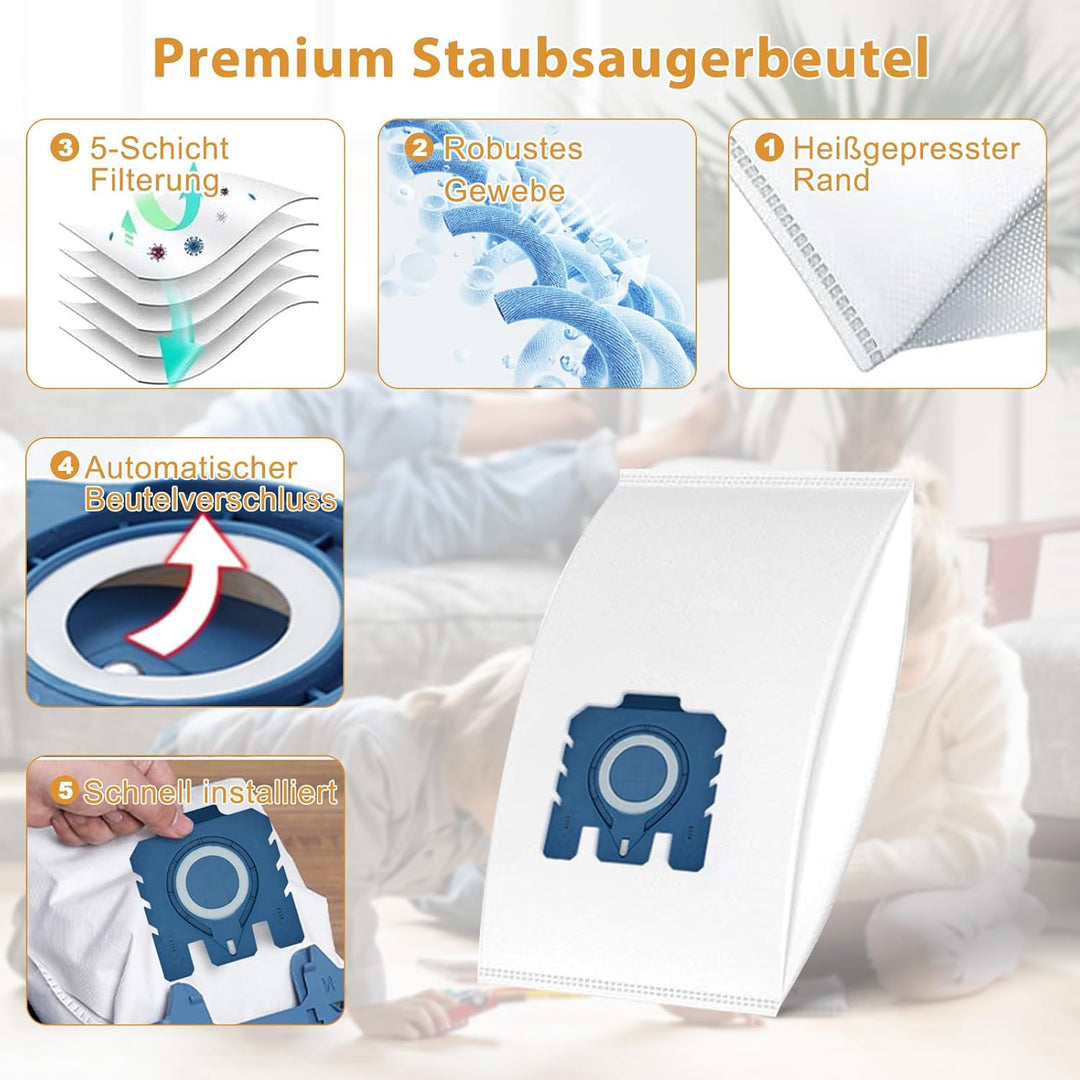 10 Stück Staubsaugerbeutel 3D Efficiency für Miele Pure GN Staubsauger Classic C1 Complete C2 Comple