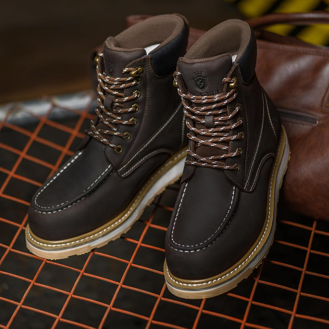 SL-Saint Wasserdichte Stahl Moc Toe Herren Arbeitsschuhe Klassische Konstruktion Sicherheitsschuhe 6