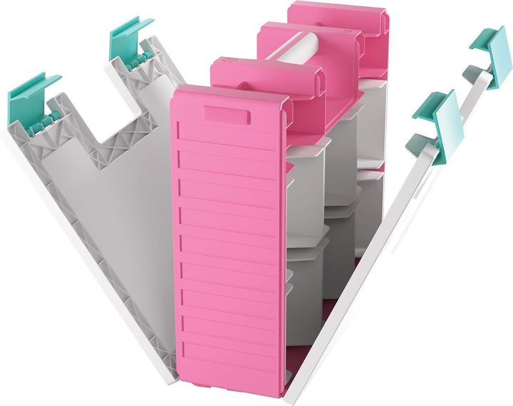 Gamegenic, Game Castle Pink/White/Teal, Aufbewahrungstasche für Karten und Spielzubehör mit optional
