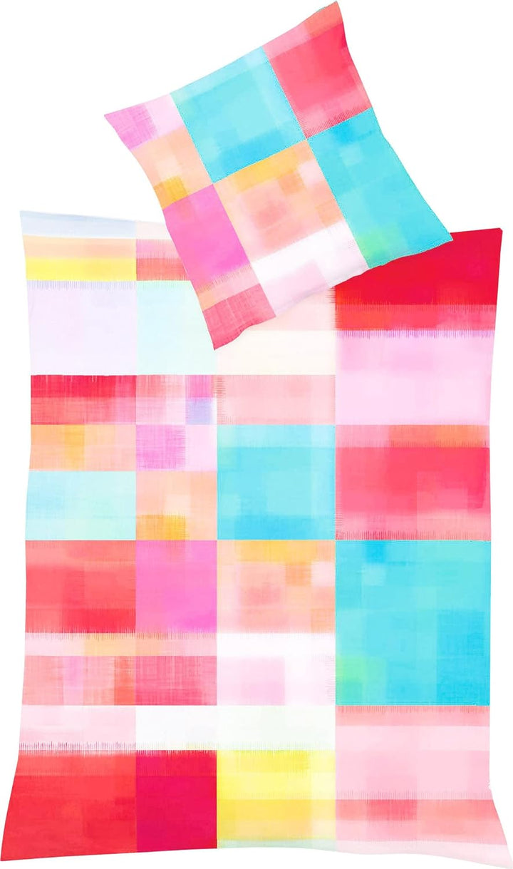 fleuresse Mako-Satin Bettwäsche Bed Art S Helmond Multicolor 1 Bettbezug 135 x 200 cm + 1 Kissenbezu