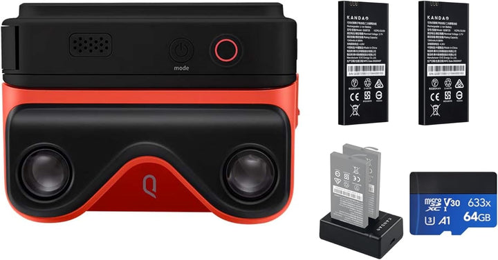 KanDao QooCam EGO 3D Camera - 24MP Photos 4K 60FPS Videos Viewer-Integrated 3D Stereoscopic Camera,