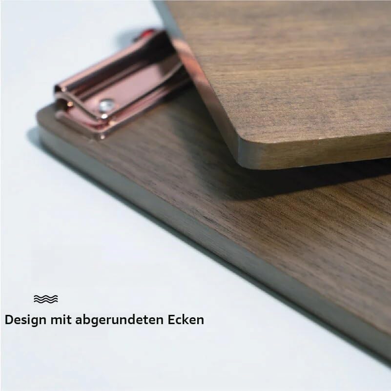 Klemmbrett aus massivem Hartholz mit Ständer, Menühalter aus Holz für Restaurants, Tischständer, Qui