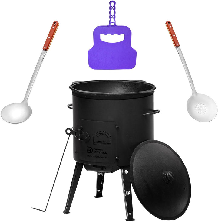 Ø49 Uchag 2mm stahl Utschak 22L Kazan Rund Grillfächer Schaumkelle Suppenkelle Utschak Utschag Kasan
