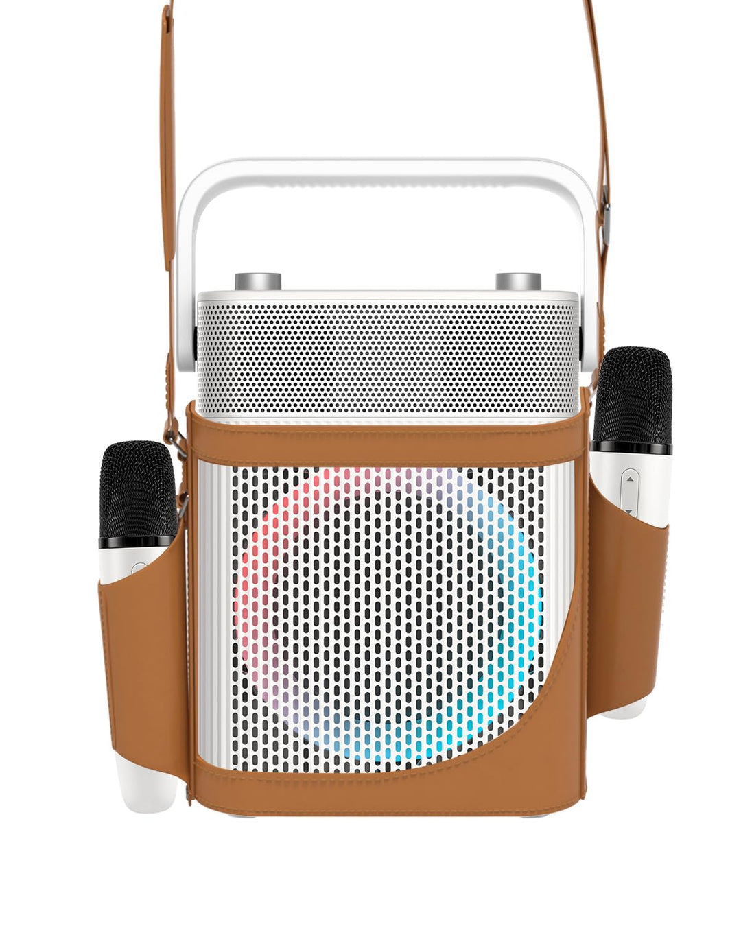 Tragbarer Bluetooth-Lautsprecher mit Licht, wasserdichte Karaoke-Maschine für Erwachsene und Kinder,